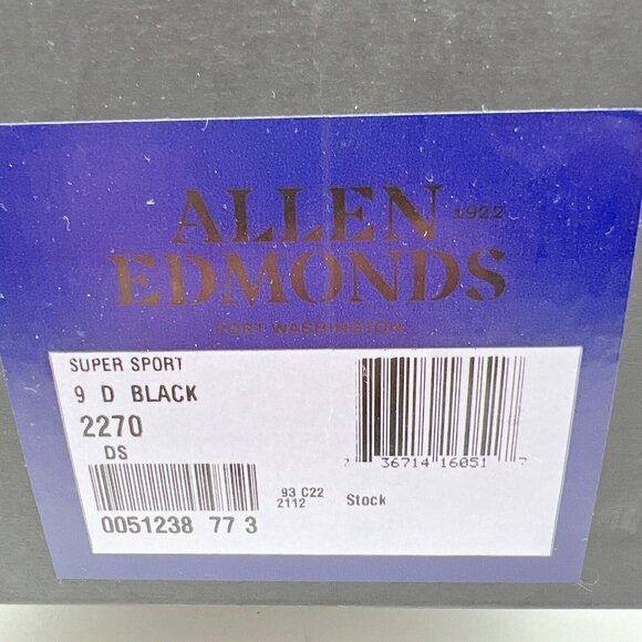 Allen Edmonds Super Sport Mens Driver Loafers Shoes Dress Black Leather US 9 - Picture 13 of 13